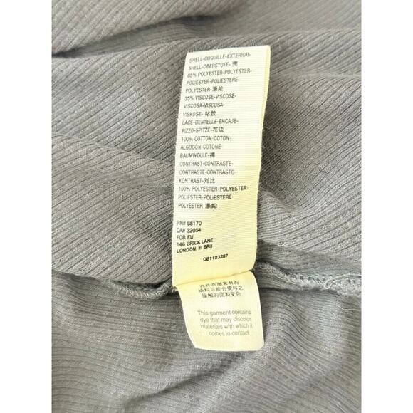 Free People Lola Large Black Lace Blouse Tunic V-Neck Boho Floral Open Loose - Picture 9 of 9